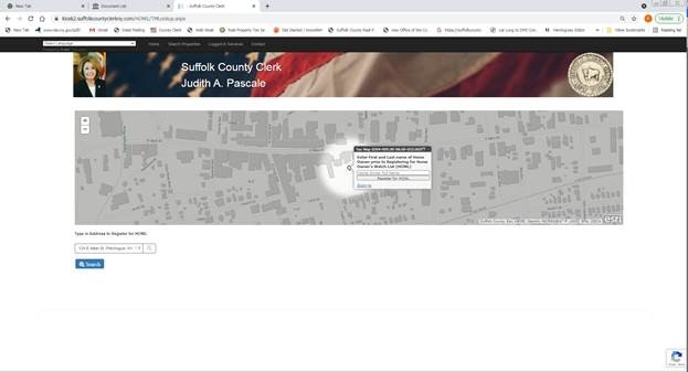 screenshot indicating where to click to register for HOWL